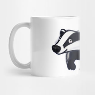 Cute Badger Drawing Mug